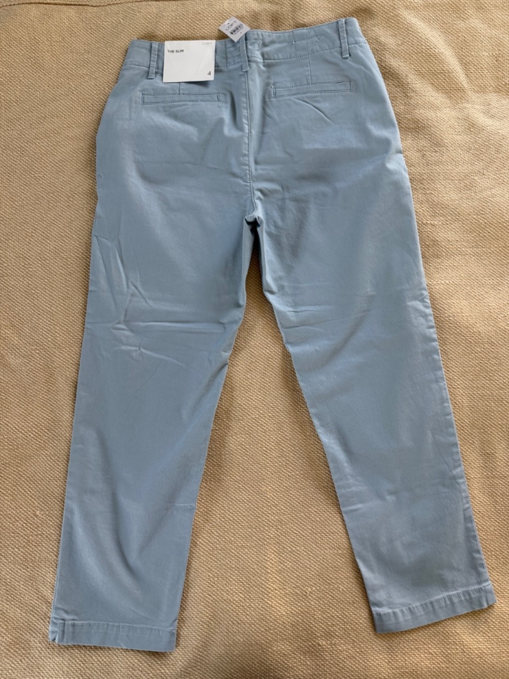 LOFT Women’s Size 4 Light Blue Chino Pants The Slim Fit NWT - Picture 8 of 8